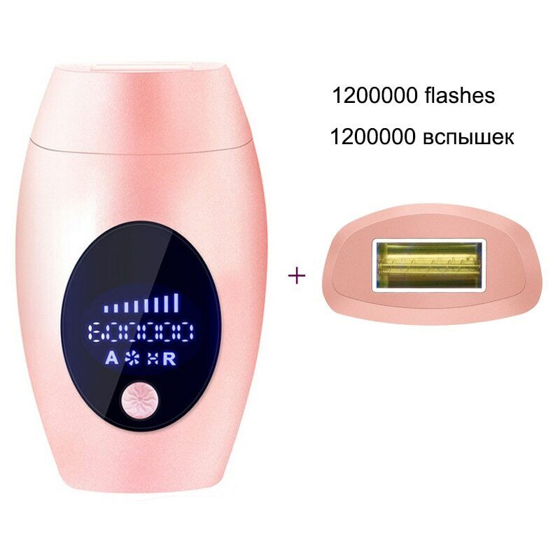 (Pink) Hair Remover Permanent IPL Hair Removal Device Epilator 600000 Shot Led Display