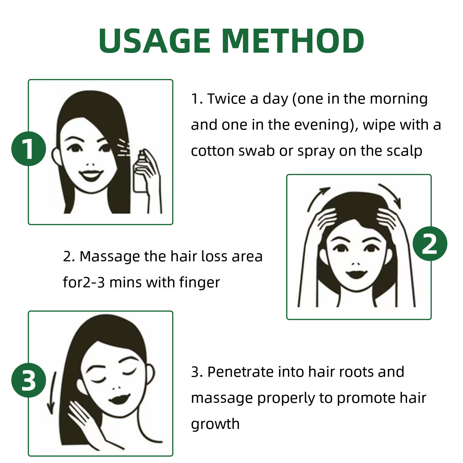 Hair Growth Spray Hyungang Korea Ginseng Hair Serum Spray Hair Regrowth Essential Oil Hair Essence for Women and Men