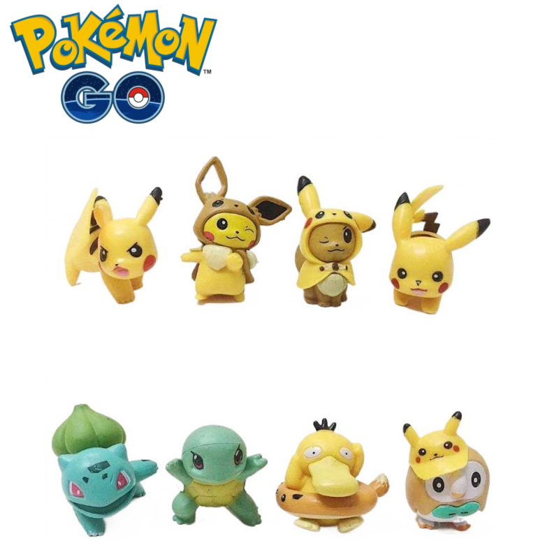 Pokemon Figure Toy Pikachu Psyduck Squirtle Action Figure Ornaments Decoration Anime Cartoon Figure Decoration for DIY Blind Box Birthday Gift