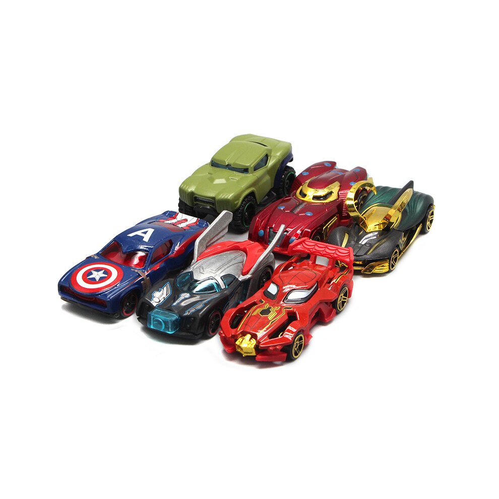 Kids Toys Gift Car Set Avengers Alloy Car Set Racing Car 6PCS