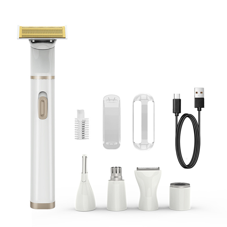 5 in1 Multi-Functional Electric Hair Removal Kit for Women - Portable USB Rechargeable Grooming Set