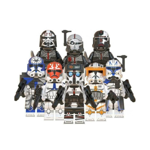 8X Star Wars Clone Wars Fit Lego Minifigures Jesse Rex Cody Toy Collection