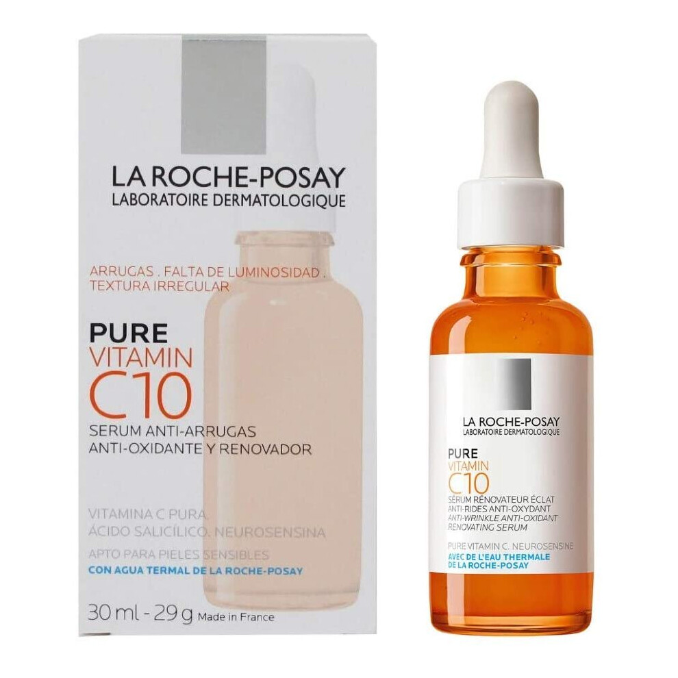 La Roche Posay Pure Vitamin C10 Serum 30ml Light Weight Brightening Facial Serum With Moisturiser