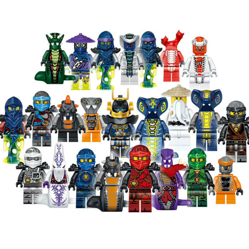 24 Pcs Ninjago Lego Mini Figures Master Building Blocks Toys Collection Display Tabletop