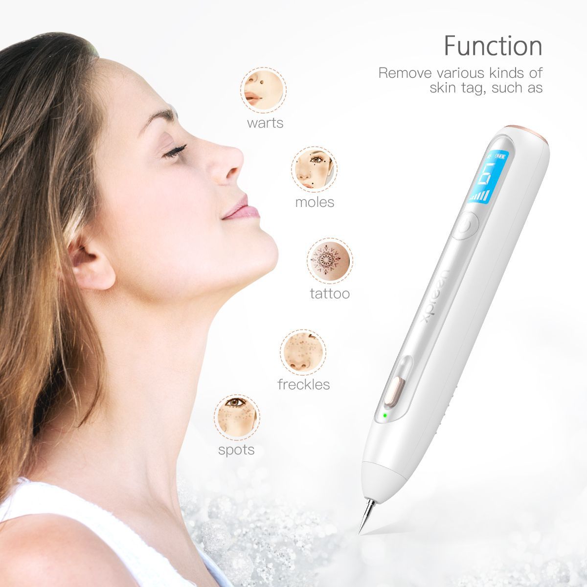 Laser Plasma Pen Freckle Mole Dark Spot Wart Tag Remover LCD Display Spot Tattoo Nevus Remaval Tools Facial Skin Tag Removing Machine Beauty Care Device