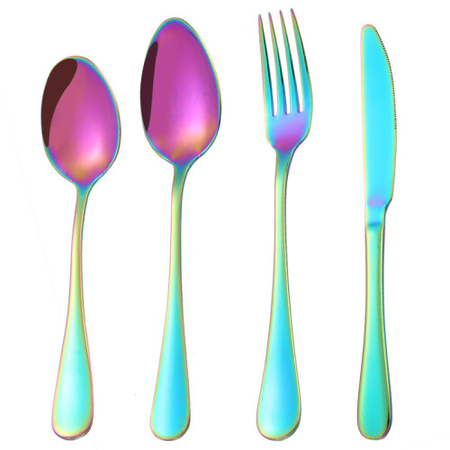 Cutlery Sets Fork for Dining Dishwasher Safe Stainless Steel Set with Spoon Knife and Fork Set Christmas Home Gift