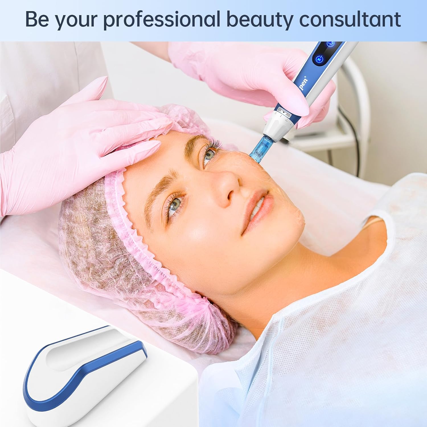 Dr. Pen A11 Professional Wireless Microneedling Pen and Derma Pen 20 Replacement Cartridges Adjustable Micro Needling Derma Machine with Induction Base for Skin Care