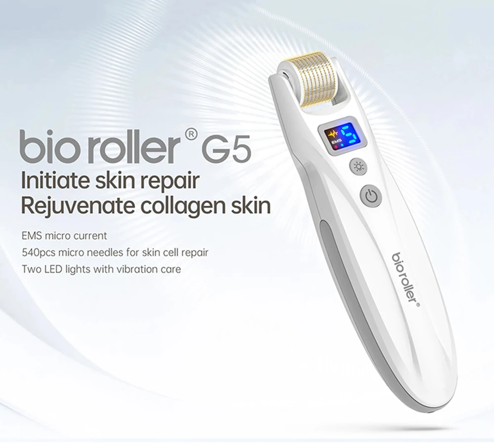 Dr. Pen G5 Bio Roller Electroporation Newest Bio G5 Roller LED EMS Titanium Derma Roller 540 Needle Rejuvenate Collagen Micro Current Vibration LED Device 4 in 1