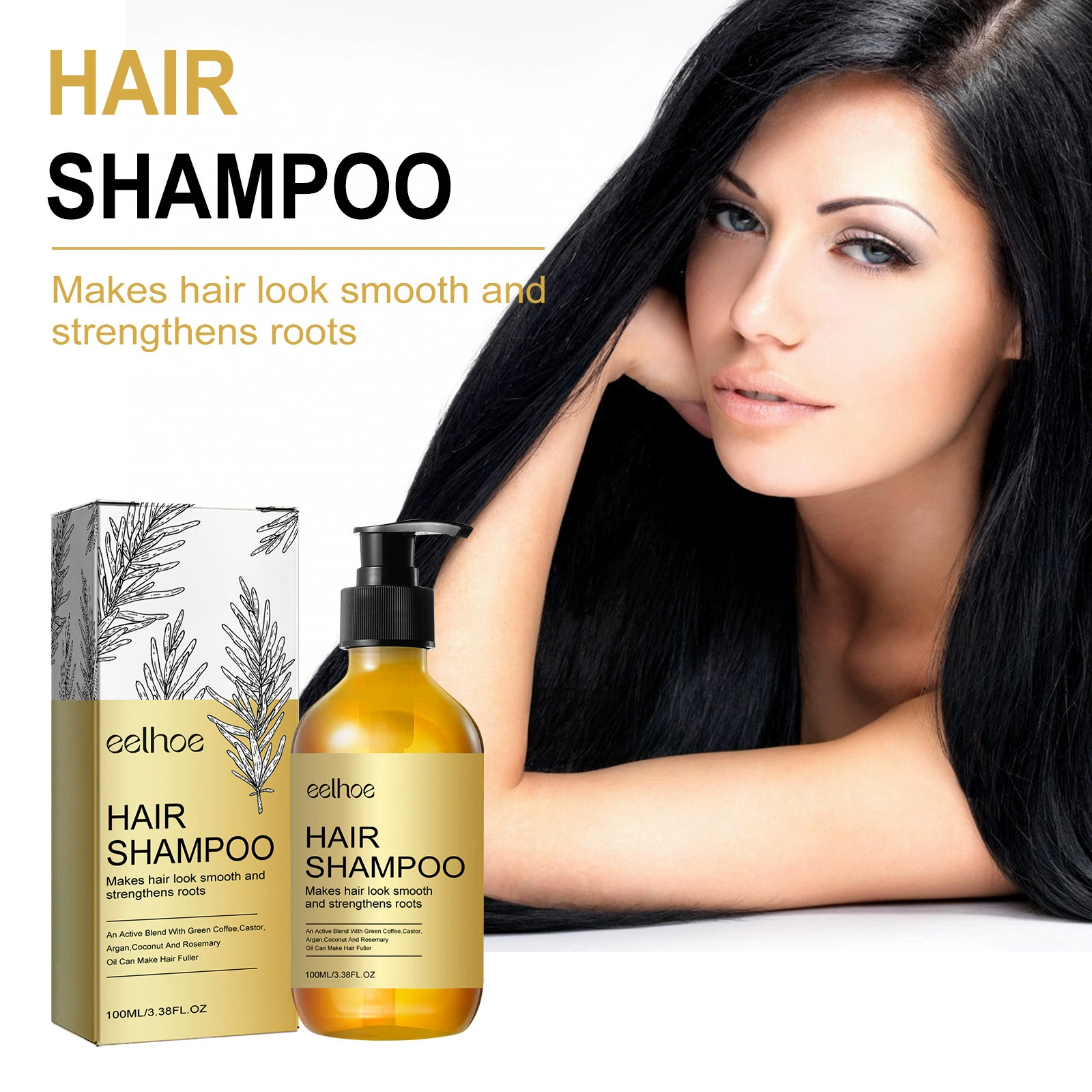 EELHOE Hair Growth Shampoo Rosemary Nourishing Dry Split End Hair Oil Control