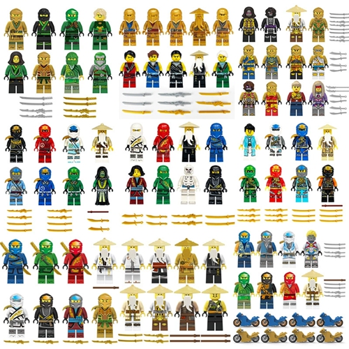 78 Pcs Ninja Figures Soria Zane Jay Lloyd Kai Cole Anime Movies Bricks Dolls Model MiniFigure Fit Lego