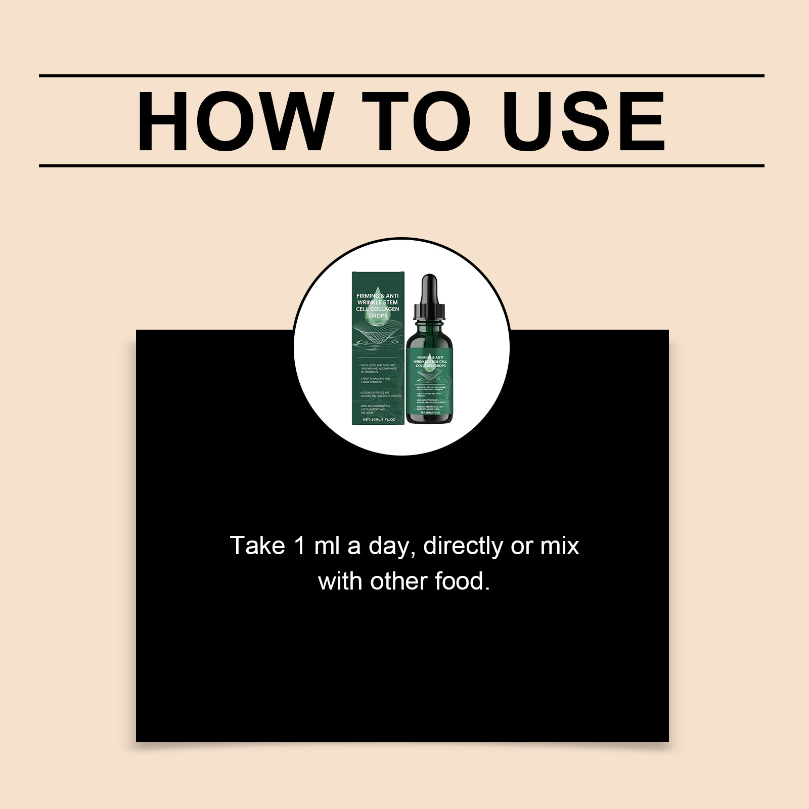 Collagen Essence Drops - Gentle Daily Care for Body Comfort, Skin-Friendly Nutritional Supplement FIRMING&ANTI WRINKLE STEM CELL COLLAGE  DROPS