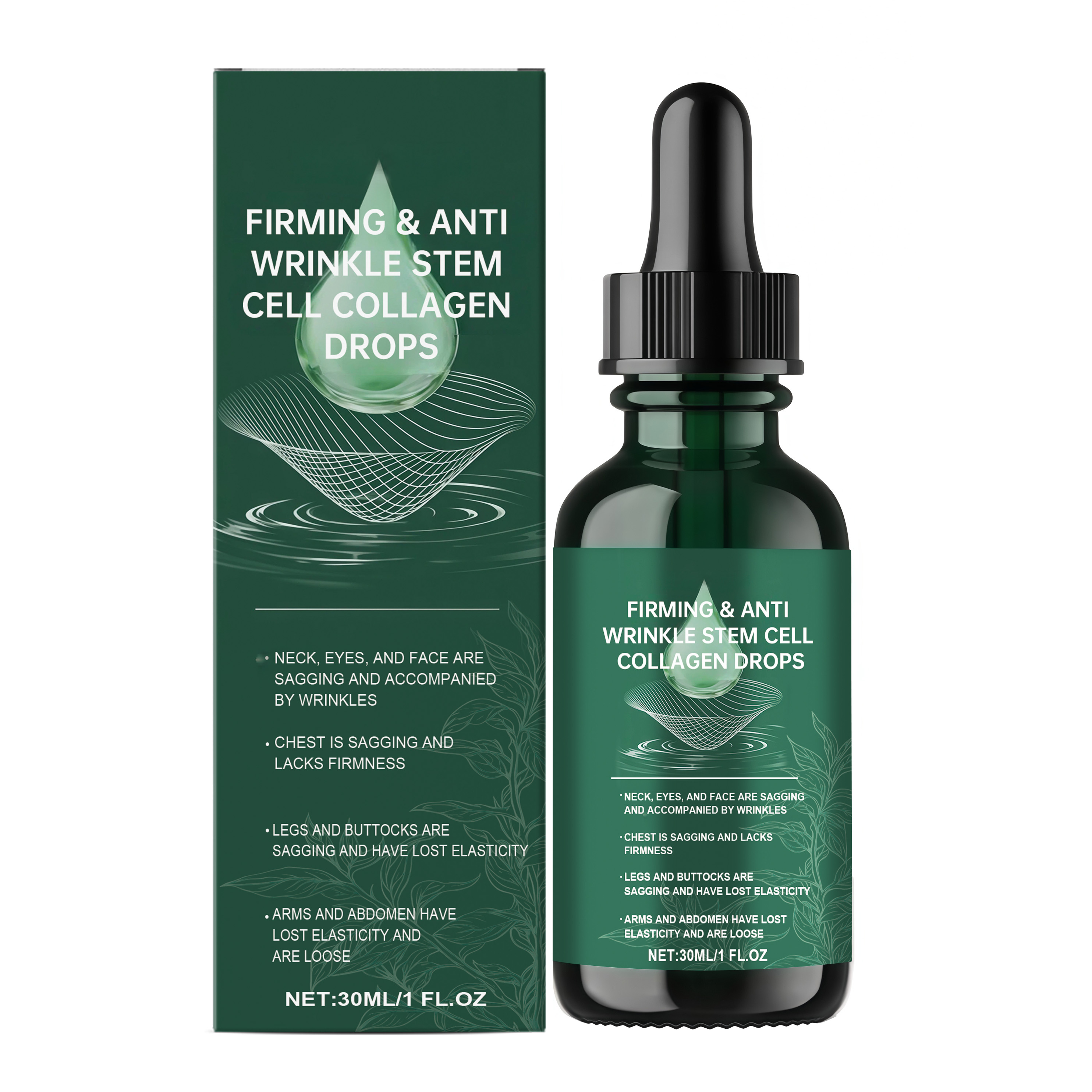 Collagen Essence Drops - Gentle Daily Care for Body Comfort, Skin-Friendly Nutritional Supplement FIRMING&ANTI WRINKLE STEM CELL COLLAGE  DROPS
