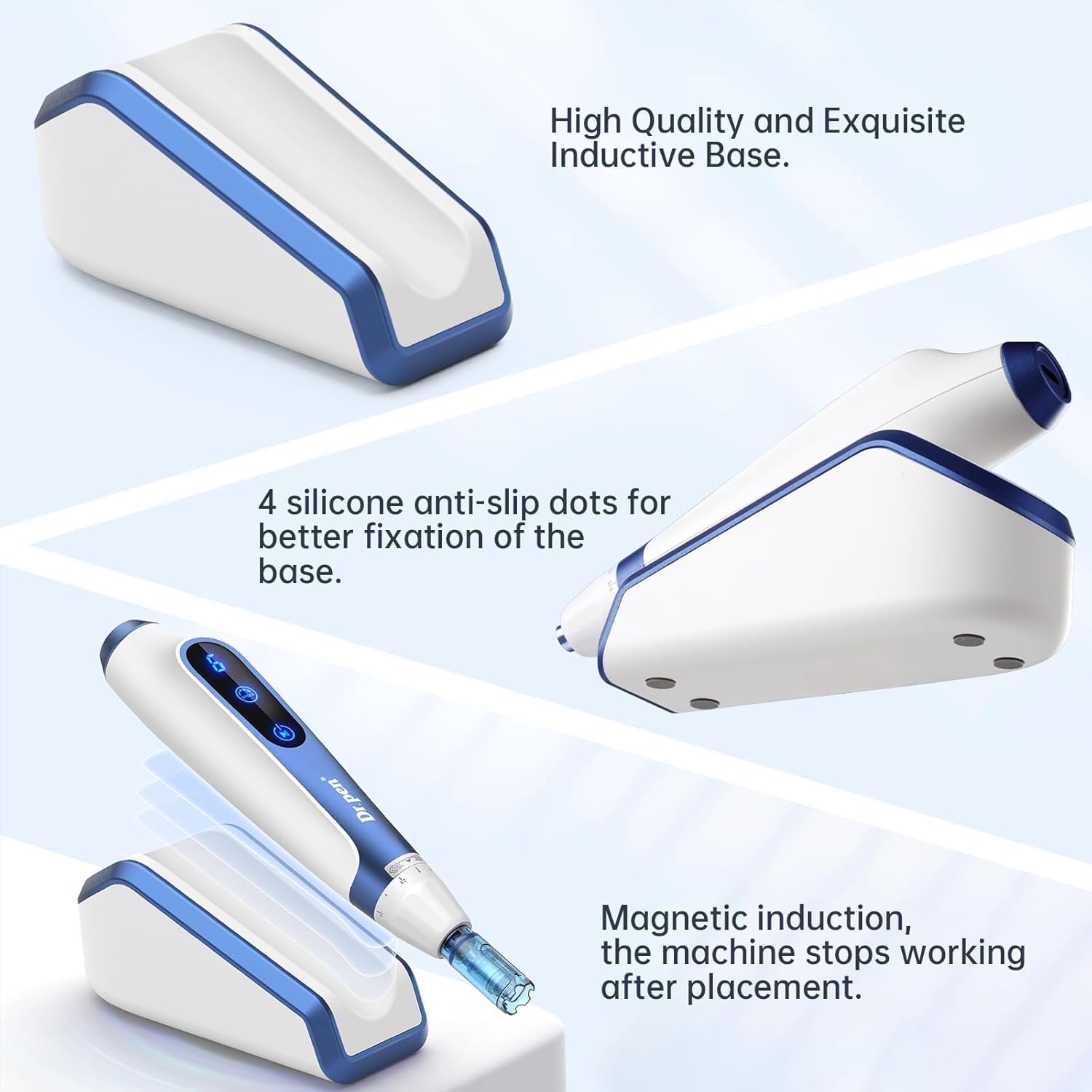 Dr. Pen A11 Professional Wireless Microneedling Pen Derma Pen 22 Replacement Cartridges Adjustable Micro Needling Derma Machine with Induction Base for Skin Car