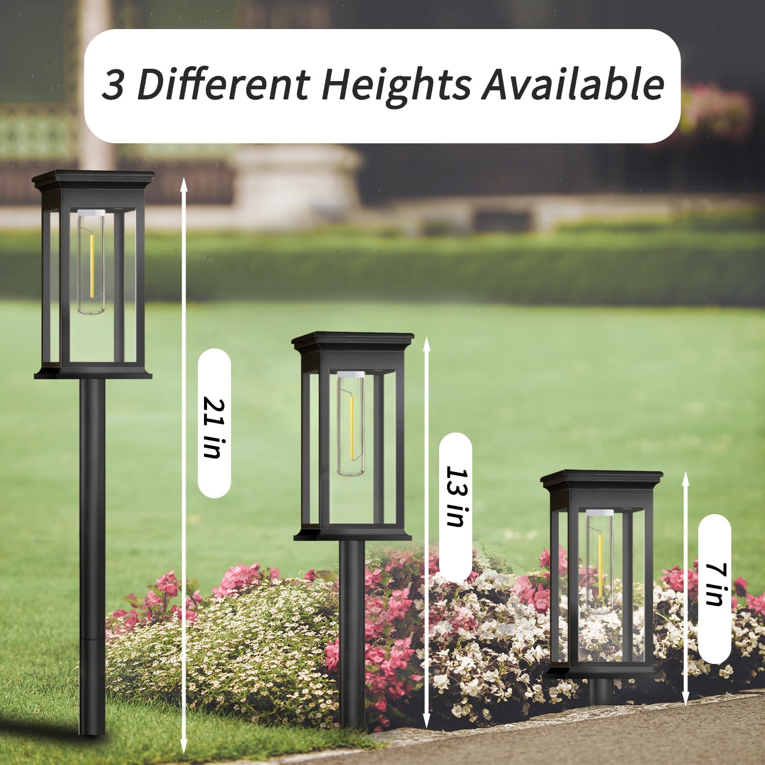 Solar Lights Outdoor Garden 6 Pack Garden Lights Solar Powered Waterproof Auto On Off Warm White Pathway Light Ideal for Lawn