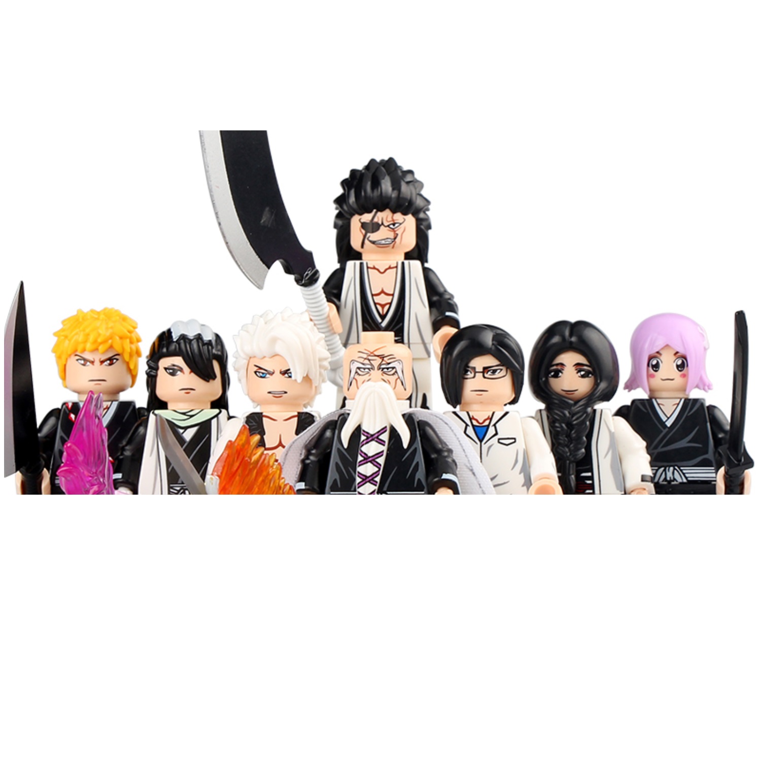 (8 PCS C) Anime Set Building Blocks One Piece Mini Action Figure Toys Birthday Gifts for Kids