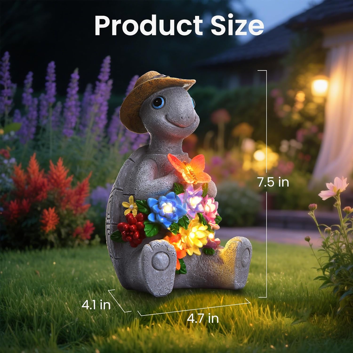 Solar Garden Ornaments Outdoor Birthday Gifts for Mothers Mum Women Grandma Nanny Presents Decorations for Easter Anniversary Statue Decor for Home House Warmin