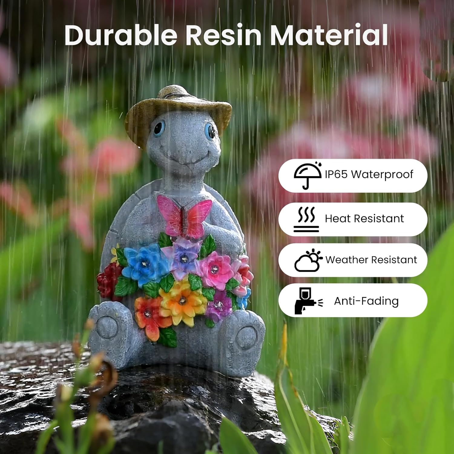 Solar Garden Ornaments Outdoor Birthday Gifts for Mothers Mum Women Grandma Nanny Presents Decorations for Easter Anniversary Statue Decor for Home House Warmin