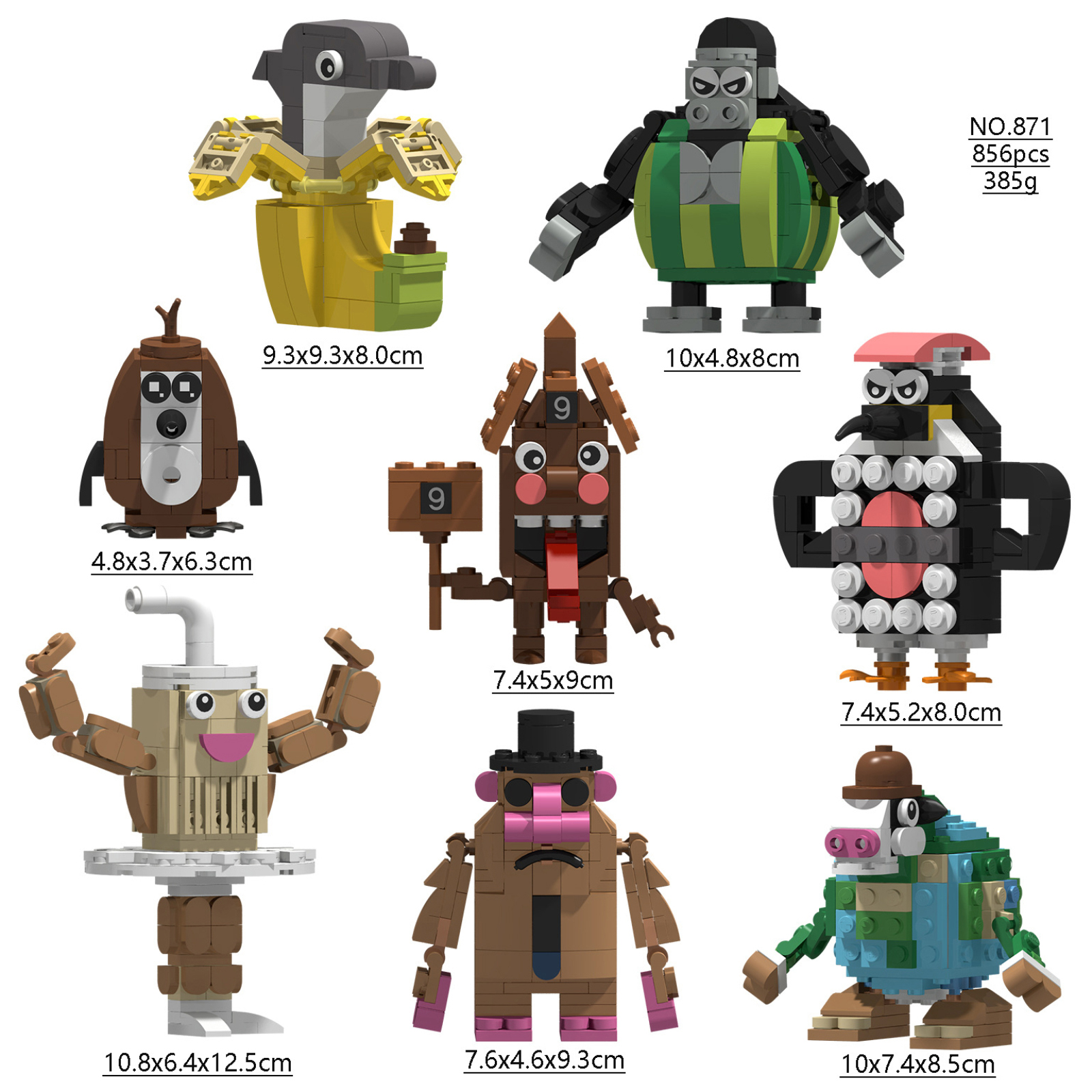 (Style B) Kids Toys Building Block Animals Mini Bricks Orangutan Ghost Toy Desk Ornament Party Favors Christmas Gifts