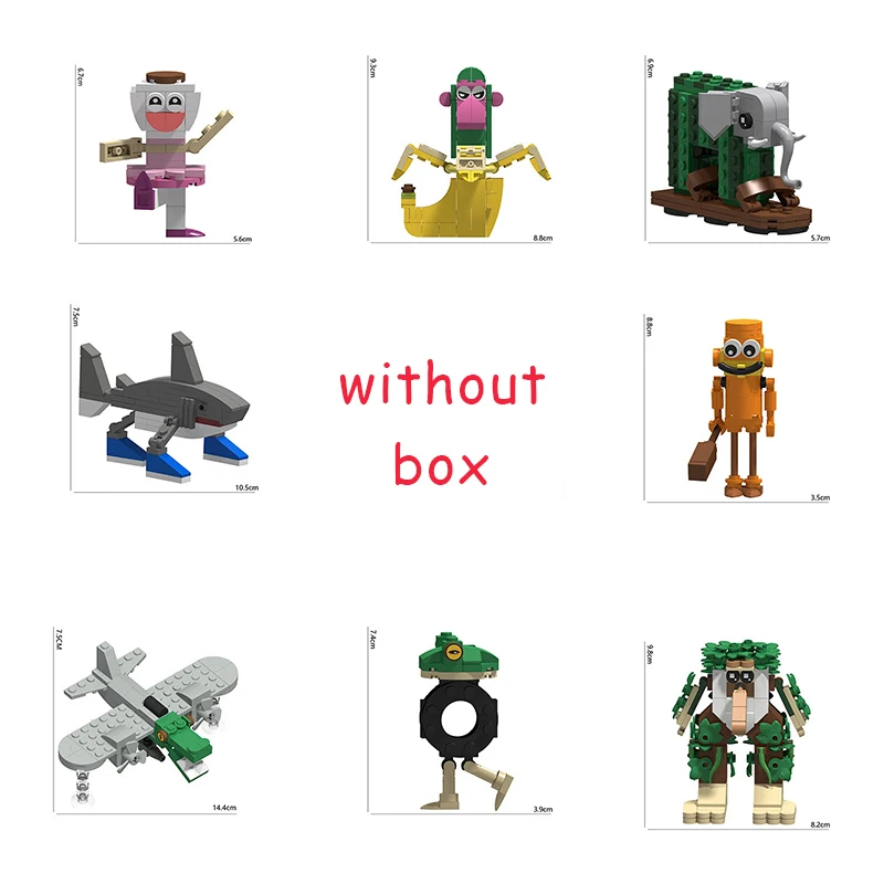 (Style B) Kids Toys Building Block Animals Mini Bricks Orangutan Ghost Toy Desk Ornament Party Favors Christmas Gifts