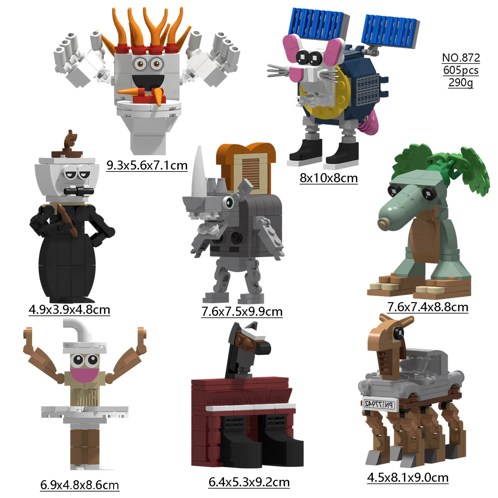 (Style B) Kids Toys Building Block Animals Mini Bricks Orangutan Ghost Toy Desk Ornament Party Favors Christmas Gifts