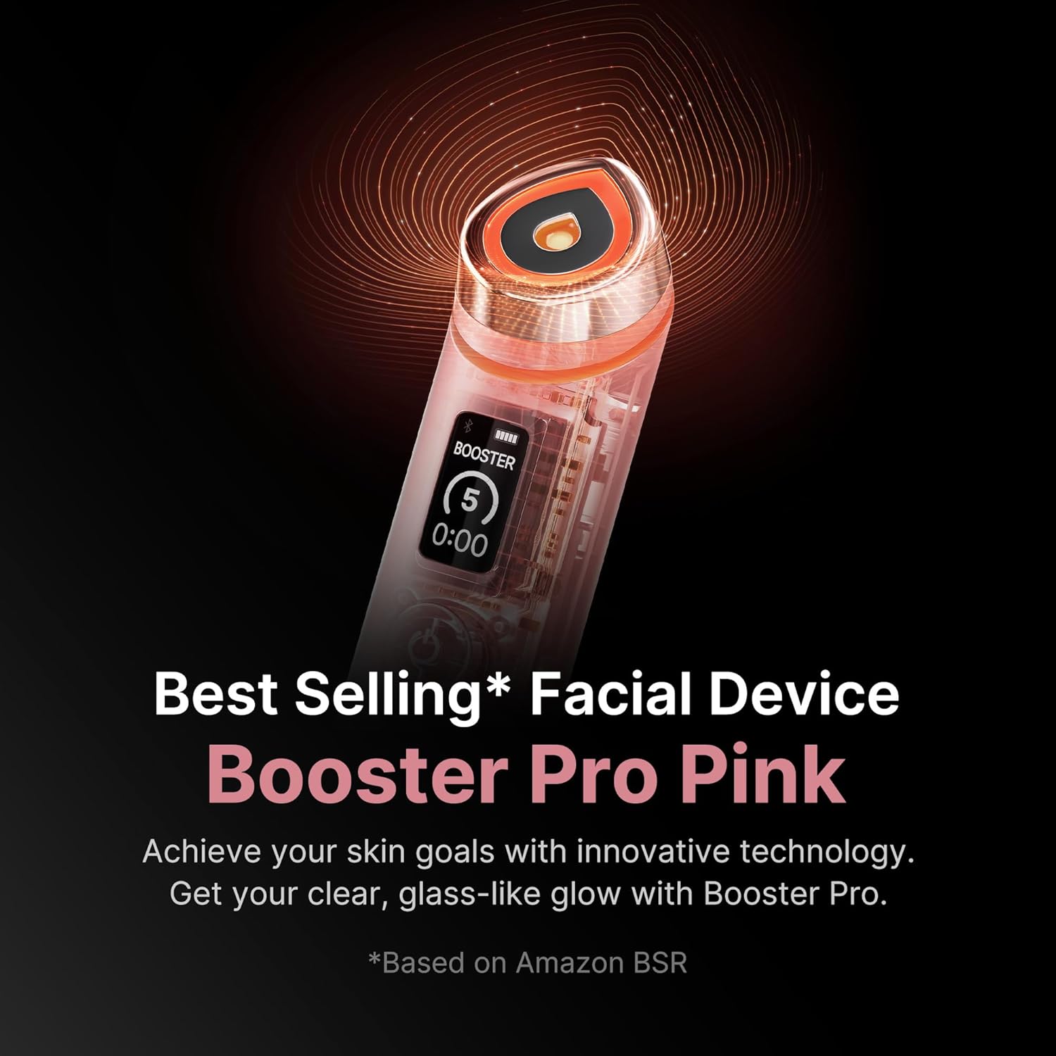 Medicube Age-R Booster Pro Pink 6-in-1 Real Glass Annealing Device Glass Skin with Improved Absorption Shine Elasticity Pore Care LED Skin Care Device Korean