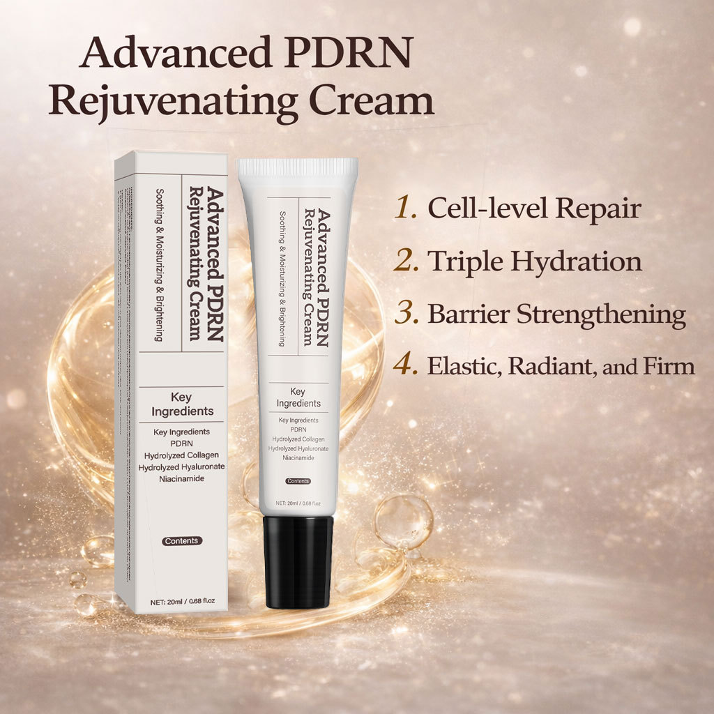 Advanced PDRN Rejuvenating Cream Skin Renewal Repair Moisturiser for Daily Face Care Natural