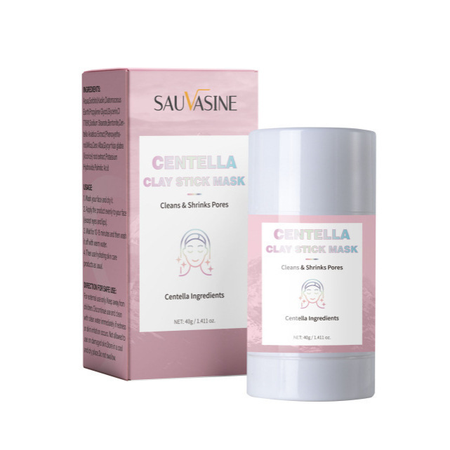 Sauvasine Centella Clay Mask Stick For Pore Purifying And Soothing Facial Detox Stick 100g