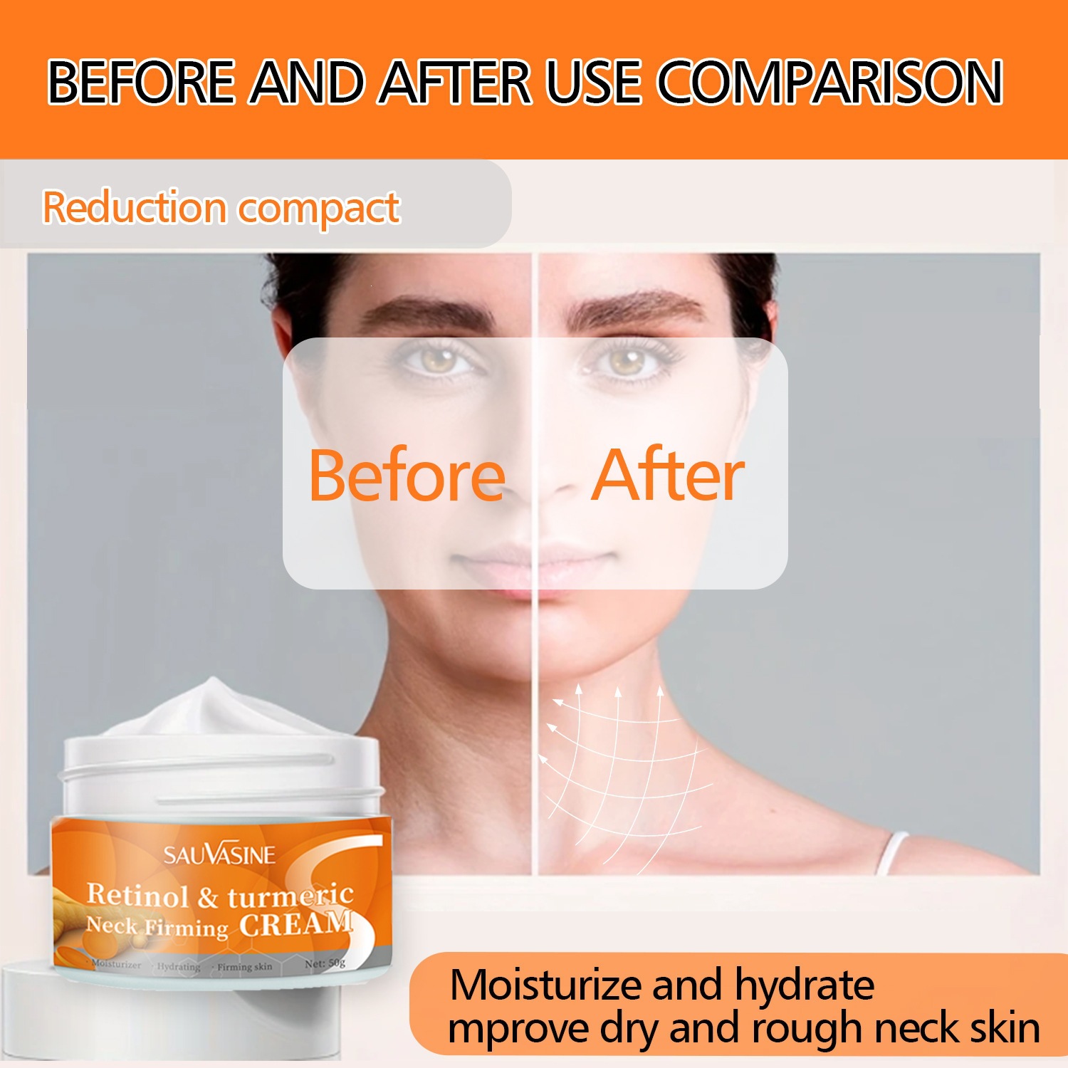Neck Cream Firming Hydrating Moisturising for Daily Skin Care Home Use Natural 50g