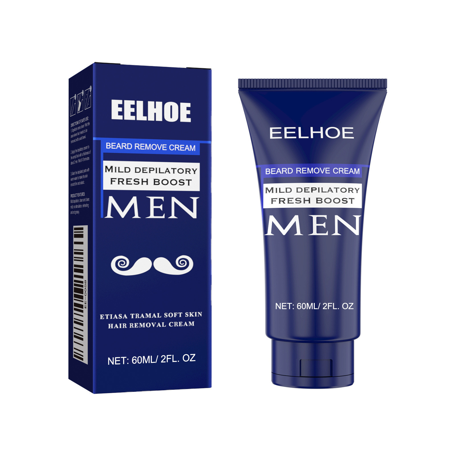 Men Hair Removal Cream For Gentle Chest And Beard Cleansing Soothing Moisturizing Non Irritating Daily Grooming Treatment