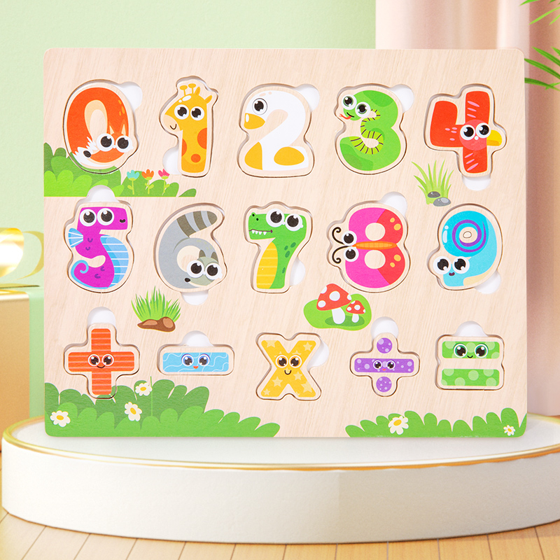 (fruit) Montessori Wooden Puzzles Hand Grab Boards Toys Tangram Jigsaw Baby Educational Toy Cartoon Vehicle Animals Fruits for Kids Gift
