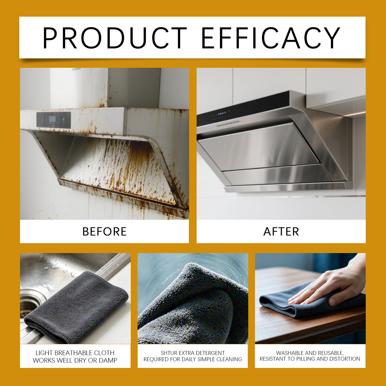 Magic Cleansing Cloth Daily Home Easy Clean Erase Surface Grease Refresh Renew No Trace No Watermark