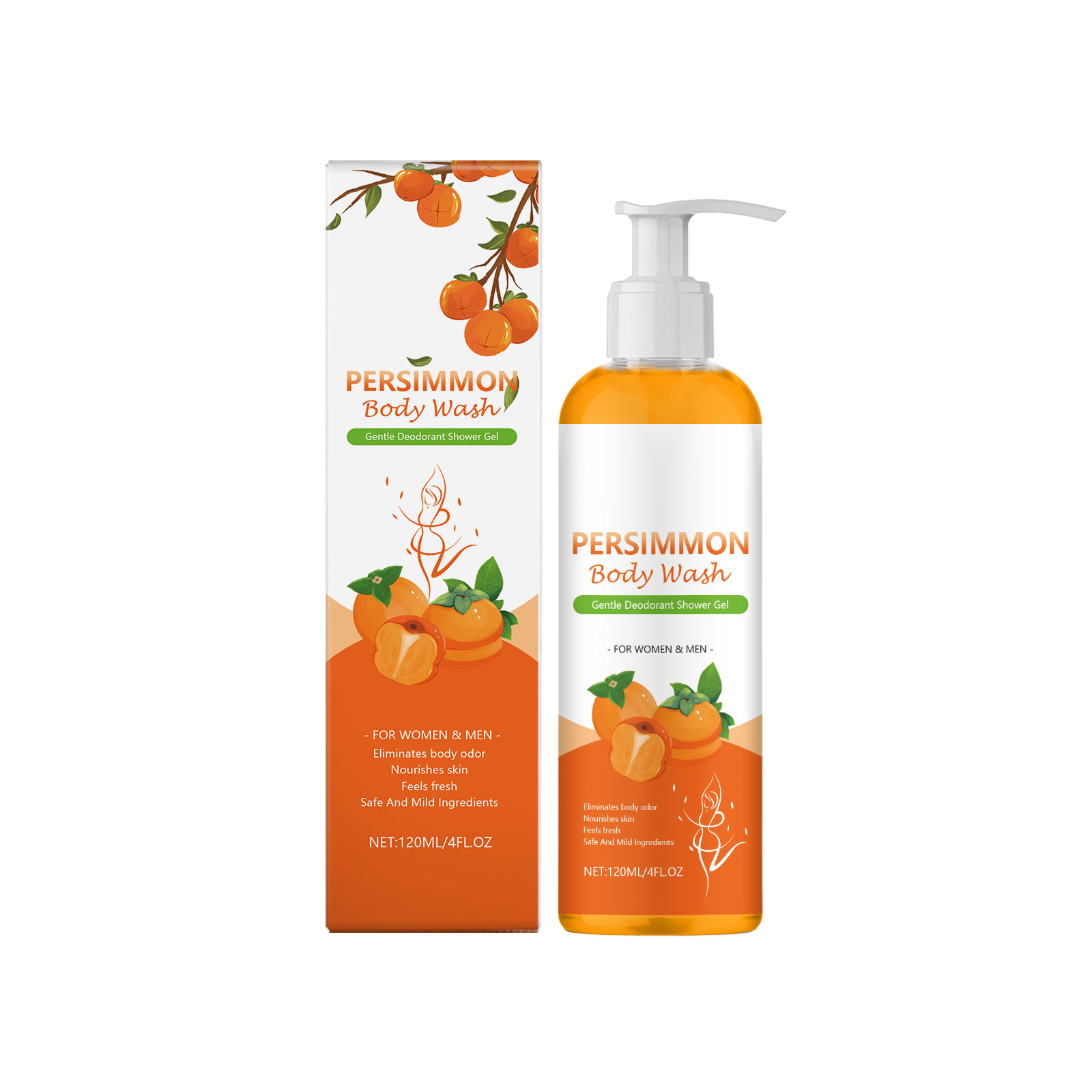 Body Wash Orange Fragrance Mild Cleansing Nourishing Refreshing Moisturizing Skin Care For Human Body