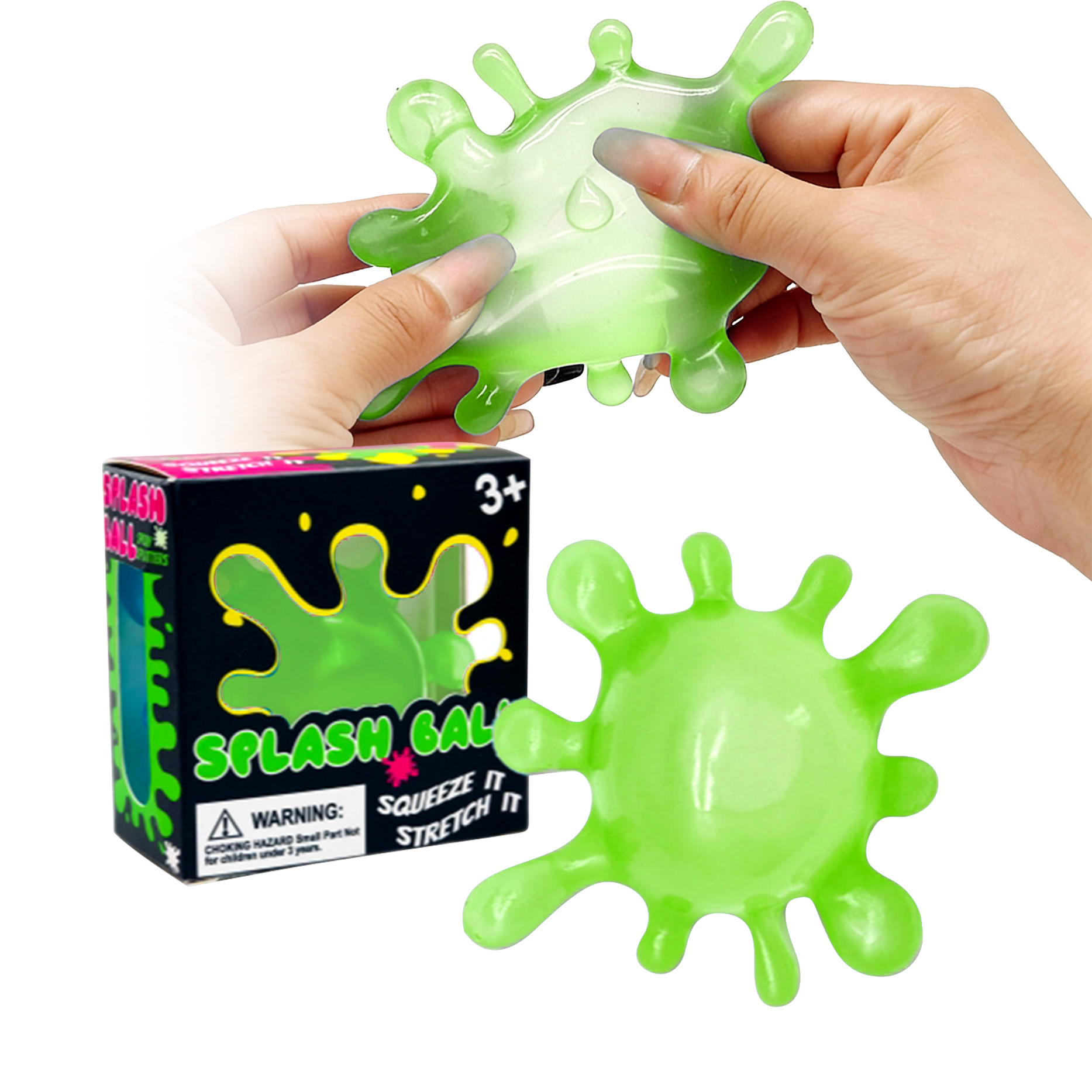 (Blue) Stress Ball Blue Splash Shaped Fun Cute Mini Slow Rebound Soft Non Sticky Portable Healing Sphere