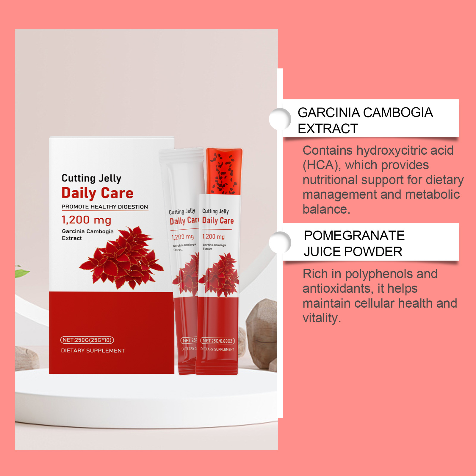 Garcinia Cambogia Jelly Improve Physical Condition Nourish Body Boost Daily Energy Daily Diet Nutritional Supplement