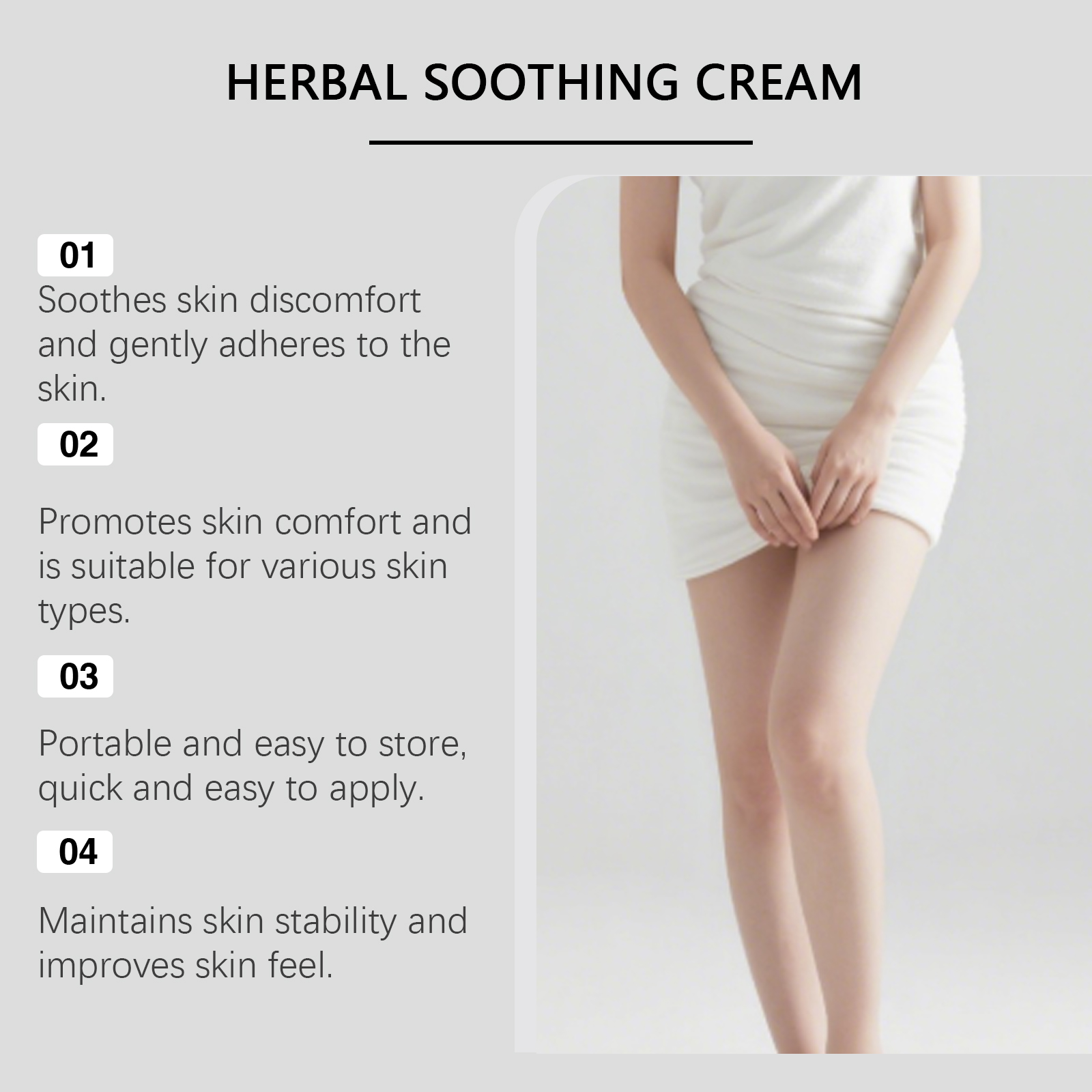Herbal Skin Care Cream Deep Moisturizing Silky Texture Nourish Skin Relieve Dry Tight Daily Application On Body