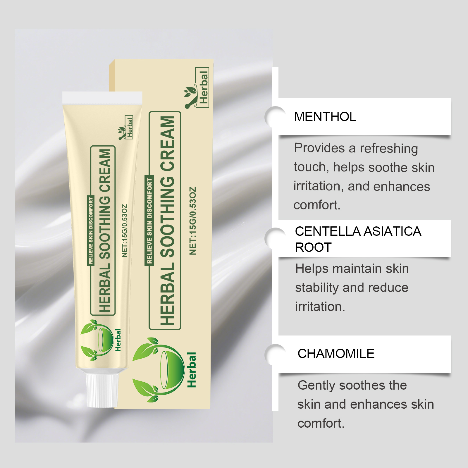 Herbal Skin Care Cream Deep Moisturizing Silky Texture Nourish Skin Relieve Dry Tight Daily Application On Body