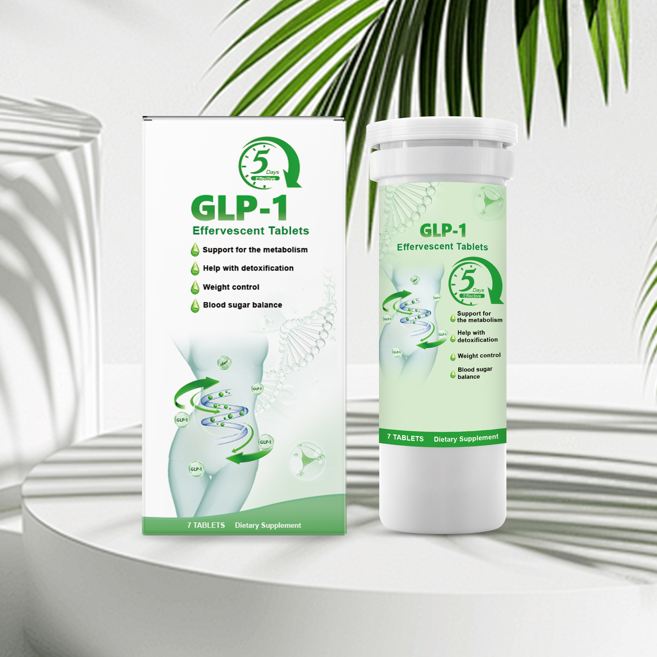 Effervescent Tablets Light Figure Daily Weight Management Nutrition Supplement Easily Dissolvable Portable Home Outing