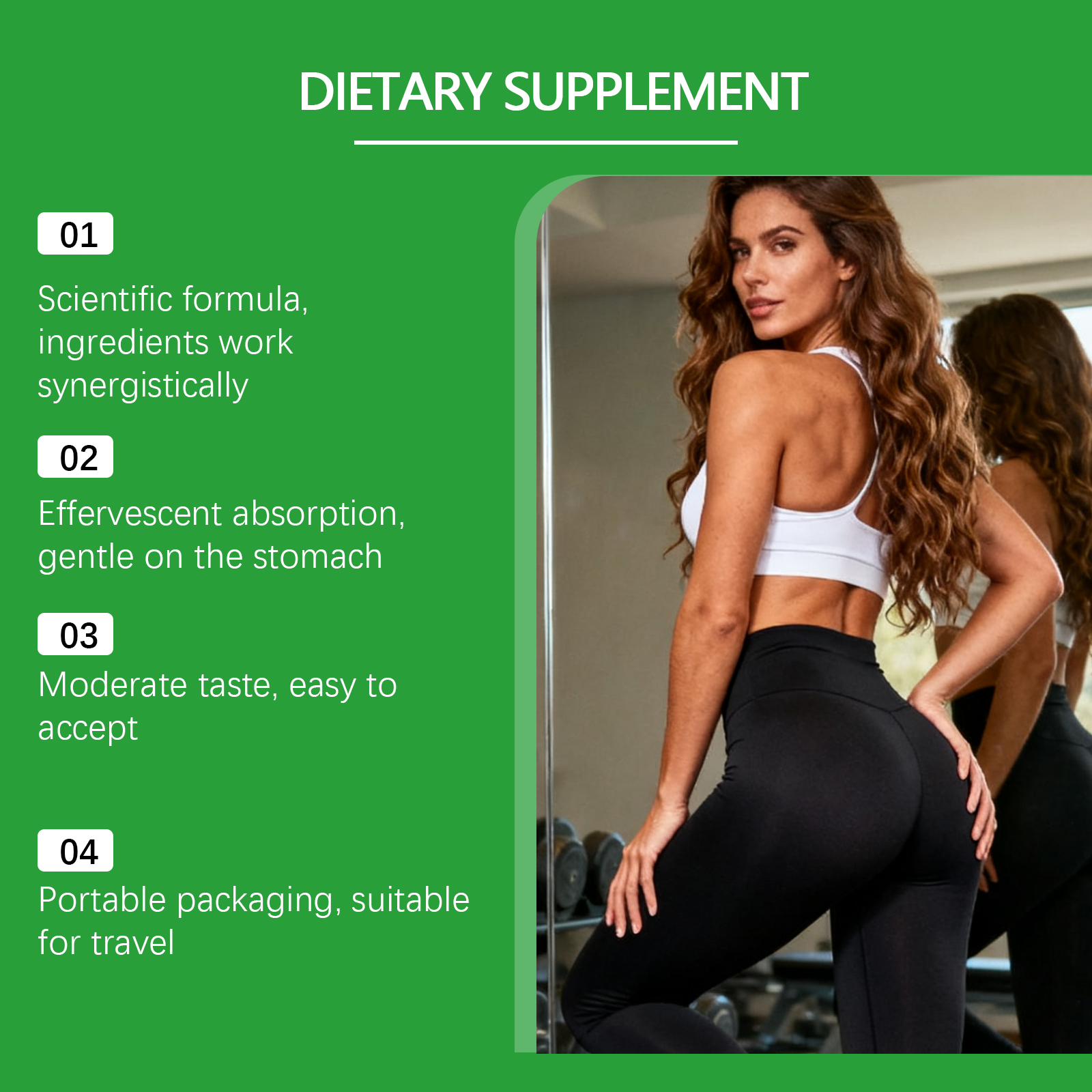 Effervescent Tablets Light Figure Daily Weight Management Nutrition Supplement Easily Dissolvable Portable Home Outing