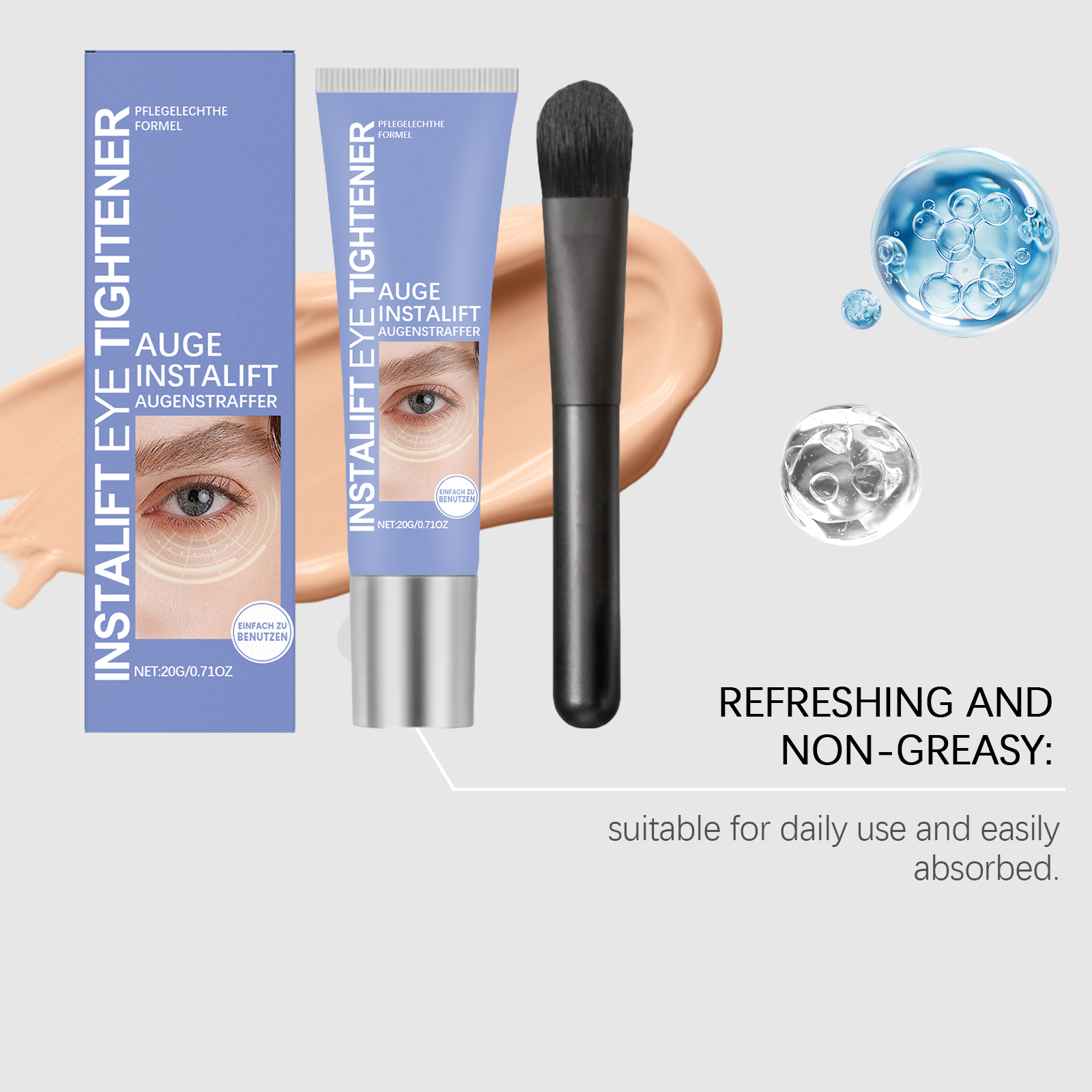 Hydrating Nourishing Eye Cream Daily Moisturizing Mild Hydrating Elastic Tender Skin Eye Area Massage Care Lotion