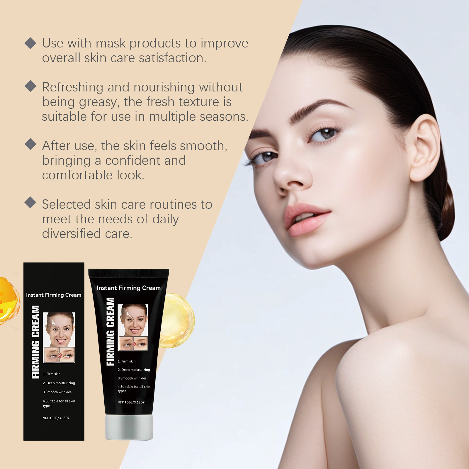 Facial Moisturizing Cream Daily Hydrating Brightening Lock Skin Water Nourish Soften Skin Complexion