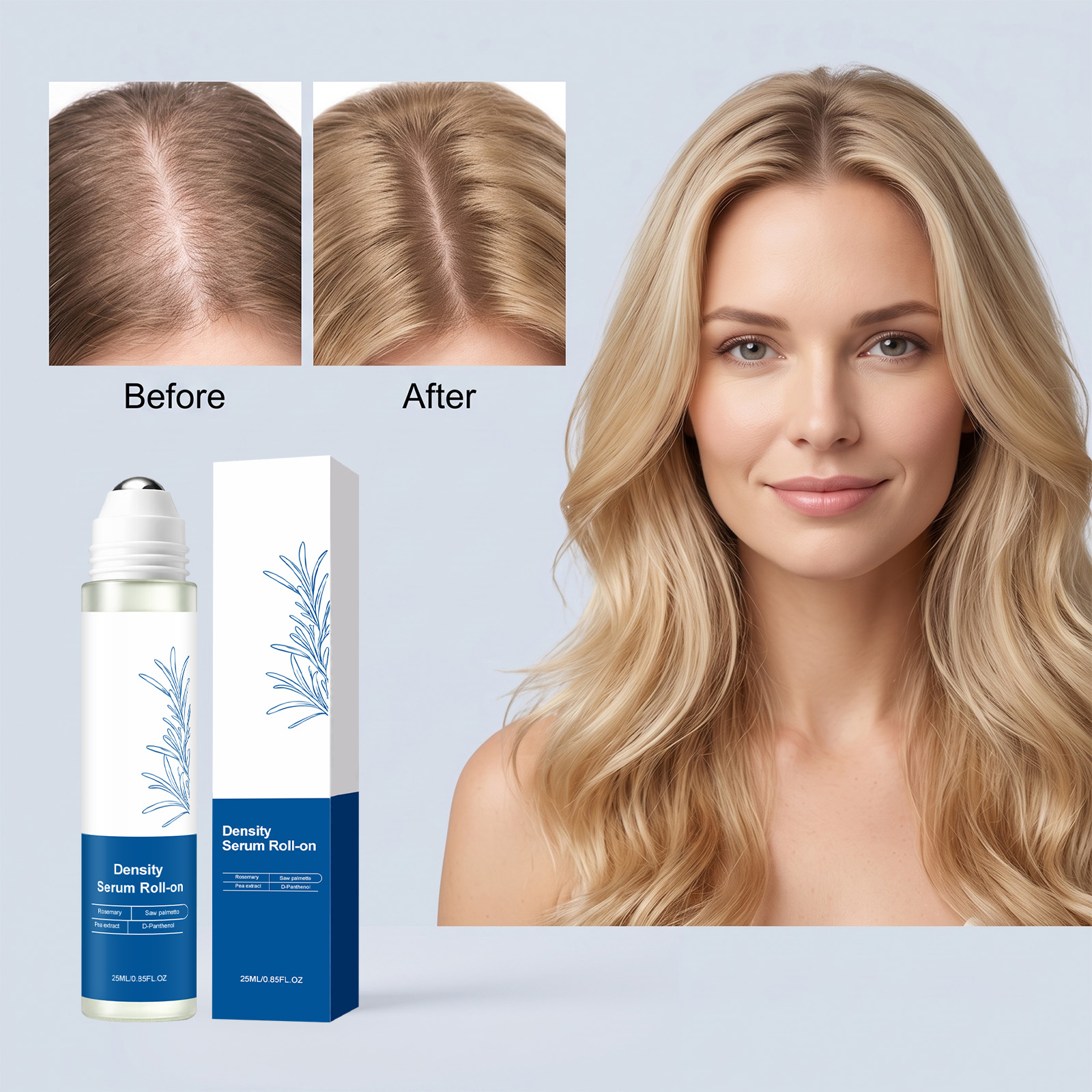 Hair Care Roller Essence Fluid Refreshing Non Sticky Rinse Free Time Saving Mini Zoned Care