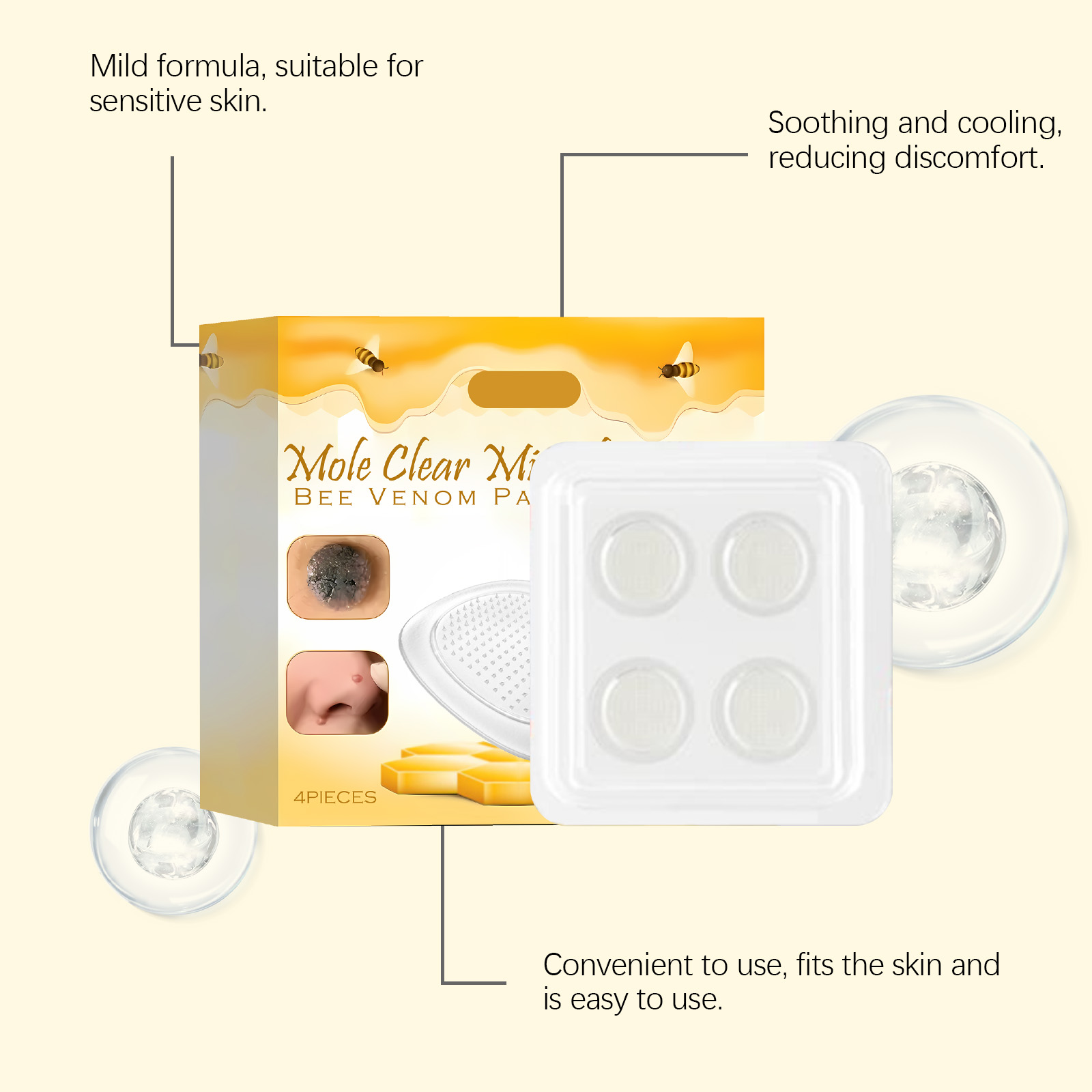 Skin Care Patch Mild Clean Moisturize Body Face Skin Daily Special Protect Complex Care