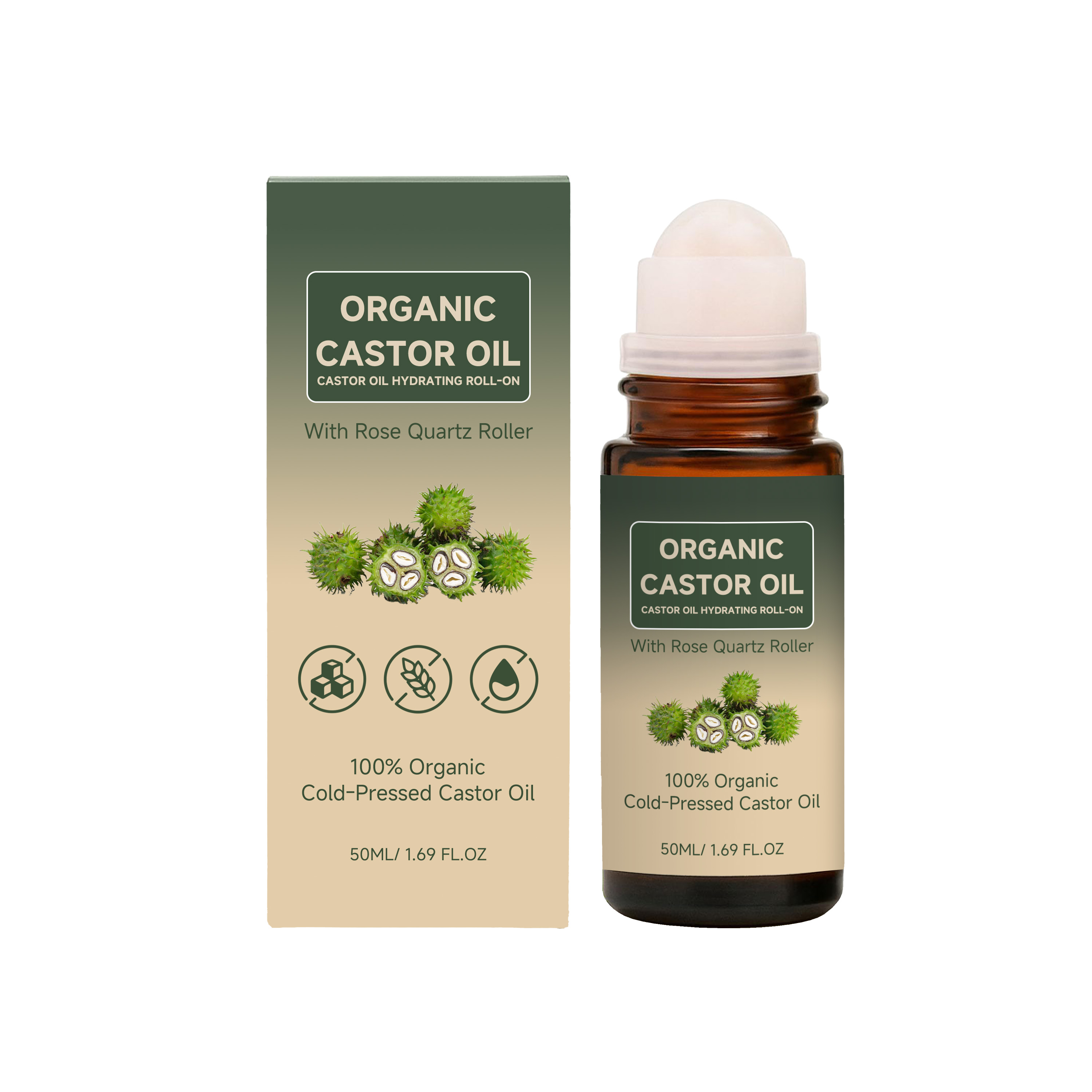 Castor Oil Moisturizing Roller Ball Delicate Silky Comfort Fresh Non Sticky Daily Body Skin Hydrating Care