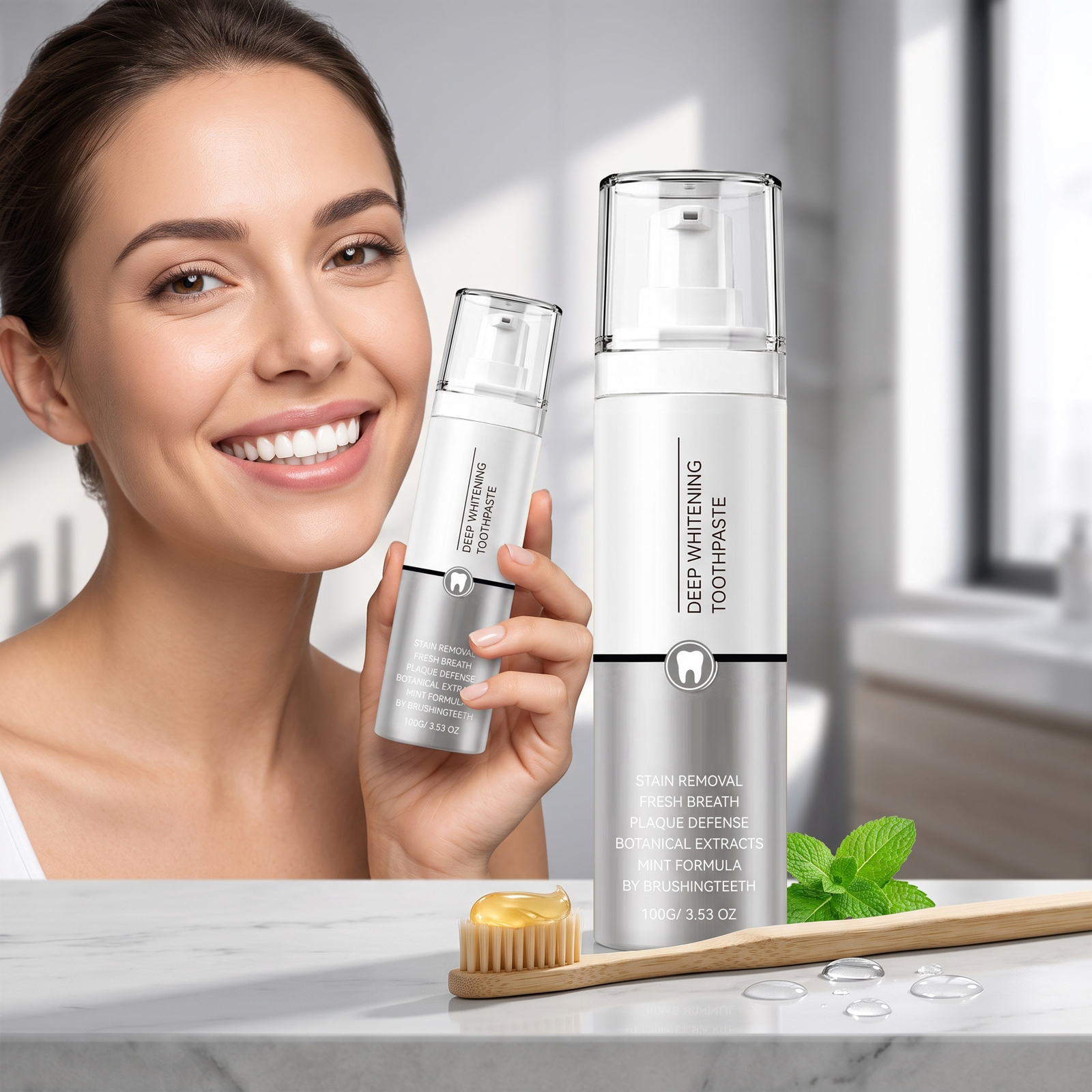 Deep Stain Removal Toothpaste Gentle Daily Cleansing Fresh Breath Teeth Residue Cleaning Care