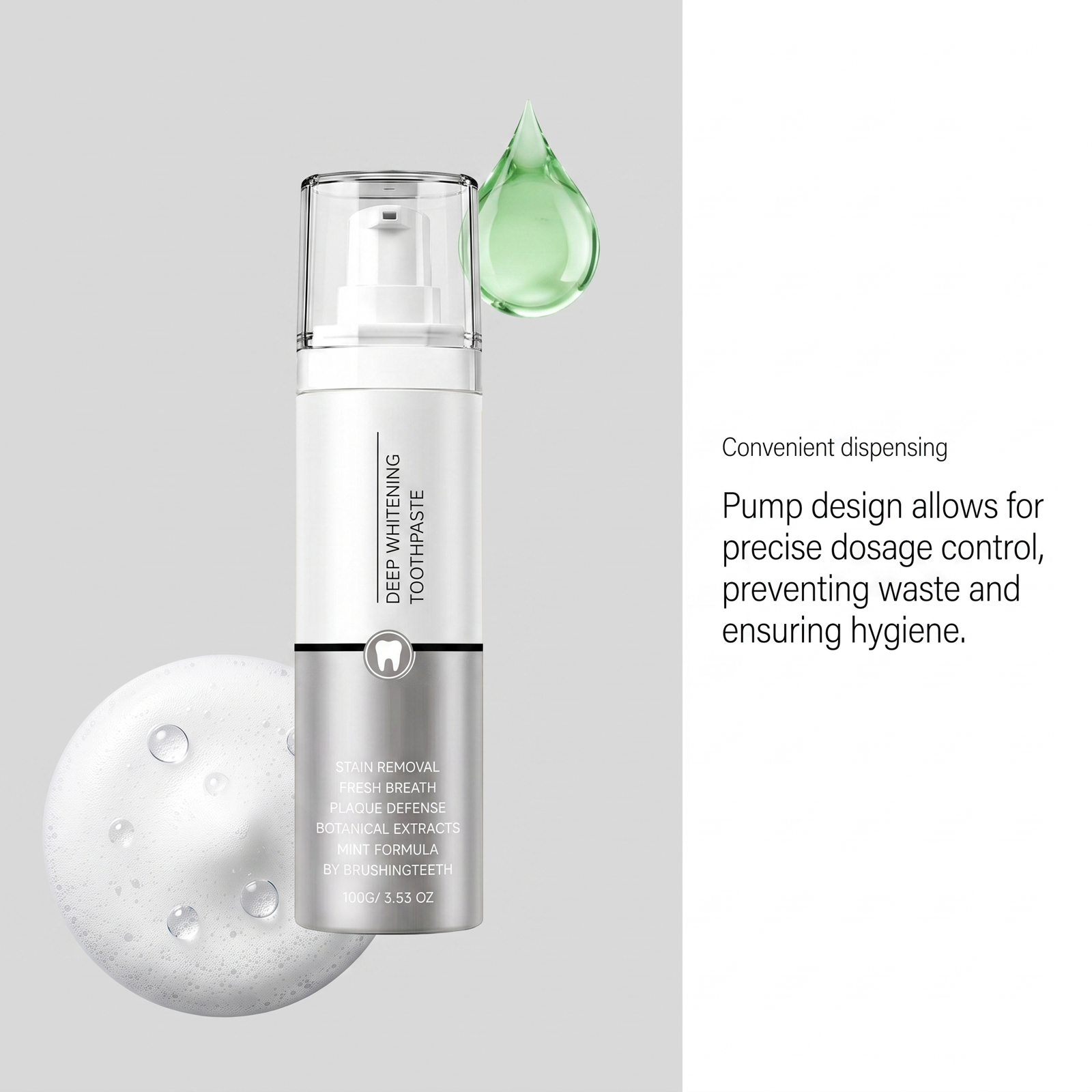Deep Stain Removal Toothpaste Gentle Daily Cleansing Fresh Breath Teeth Residue Cleaning Care