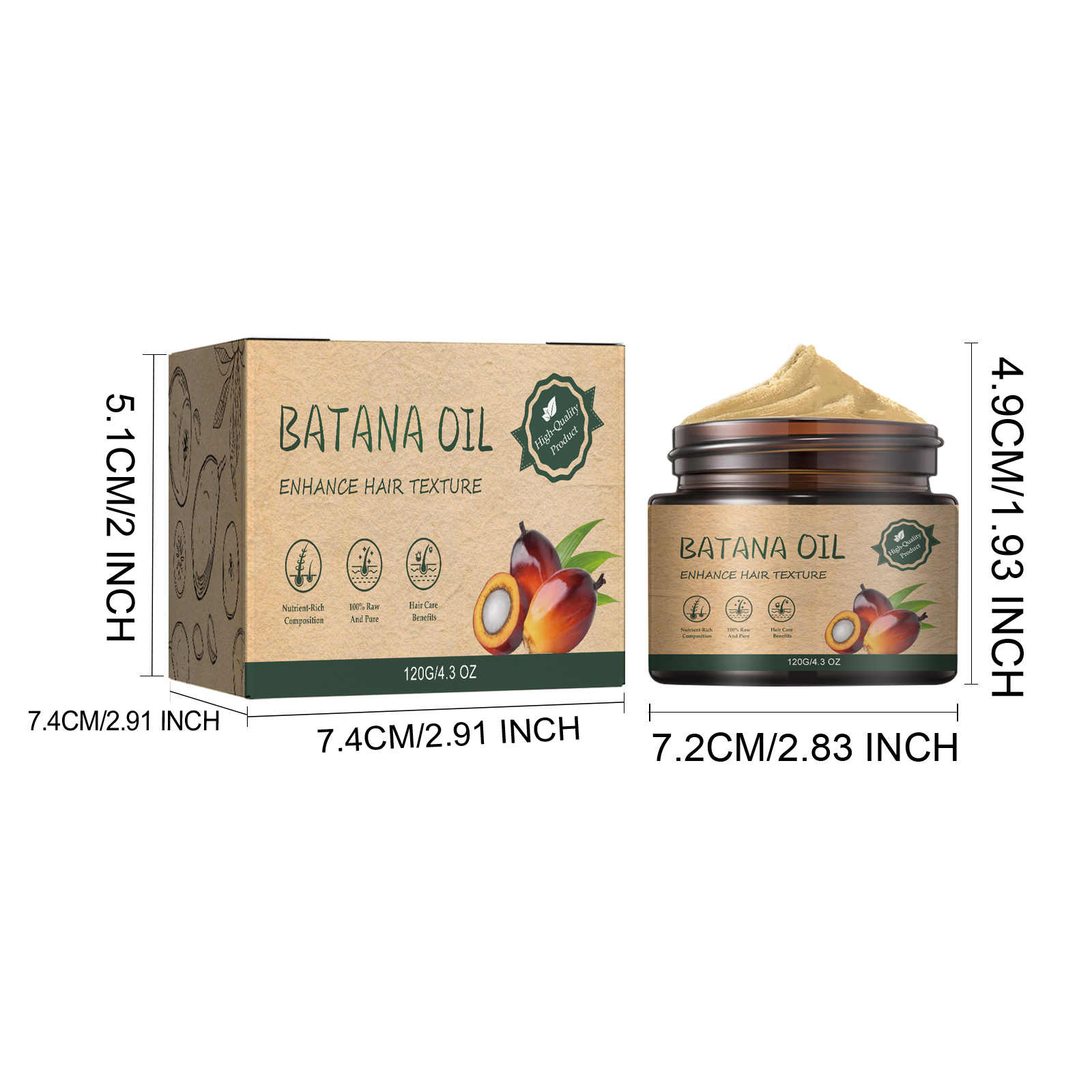 Batana Hair Balm Nourish Repair Dry Frizzy Hair Soften Hair Care Hair Mask
