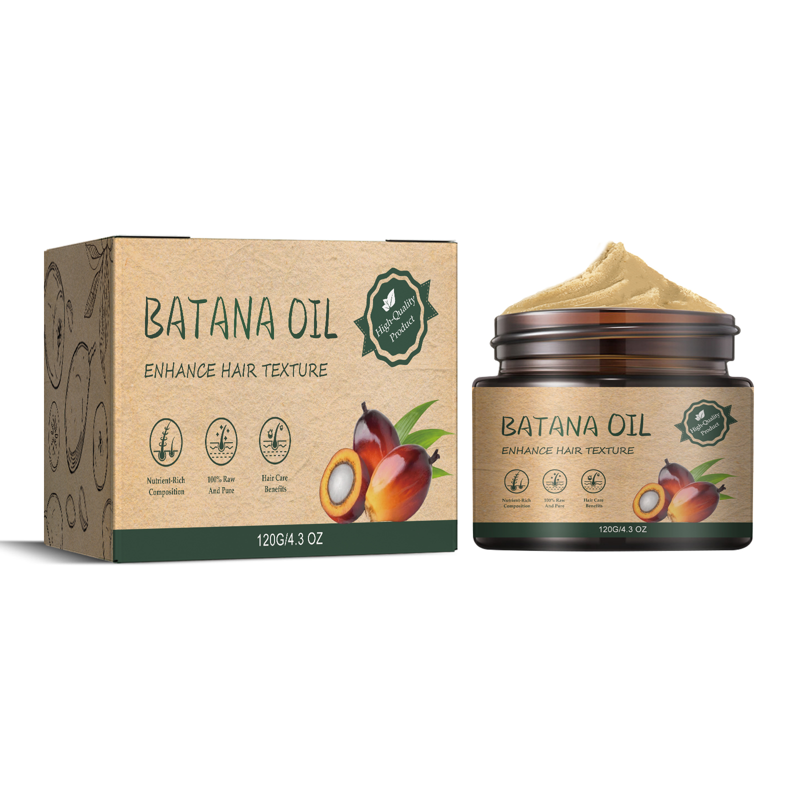 Batana Hair Balm Nourish Repair Dry Frizzy Hair Soften Hair Care Hair Mask