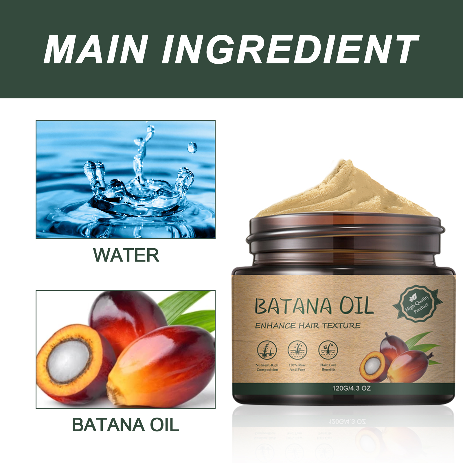 Batana Hair Balm Nourish Repair Dry Frizzy Hair Soften Hair Care Hair Mask