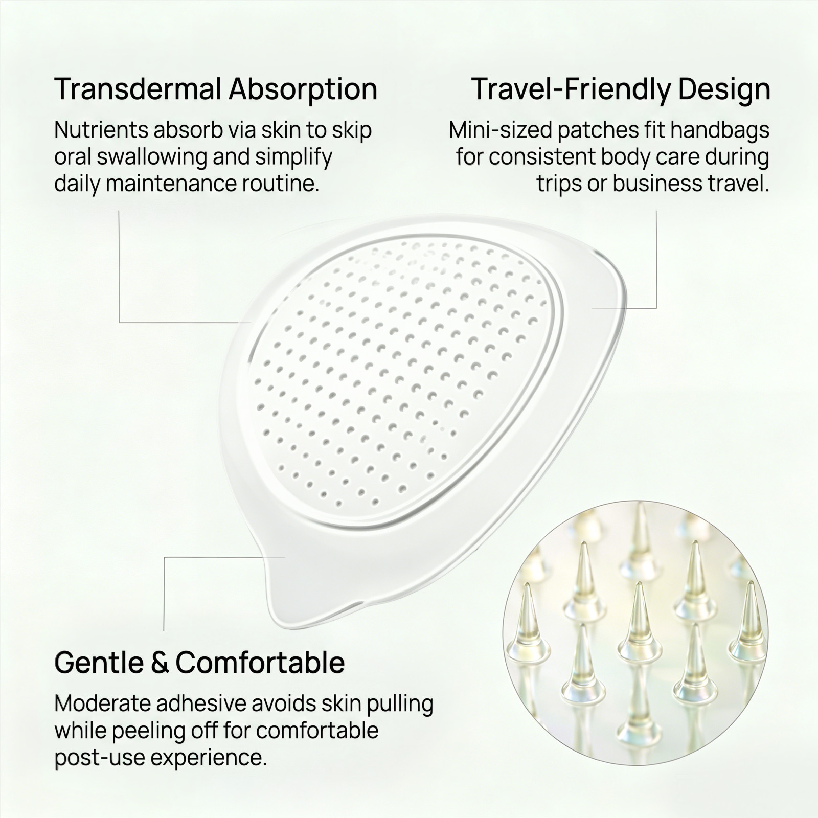 Body Care Patch Mild Nourish Body Skin Comfort Light External Care Daily Contour Convenient Patch