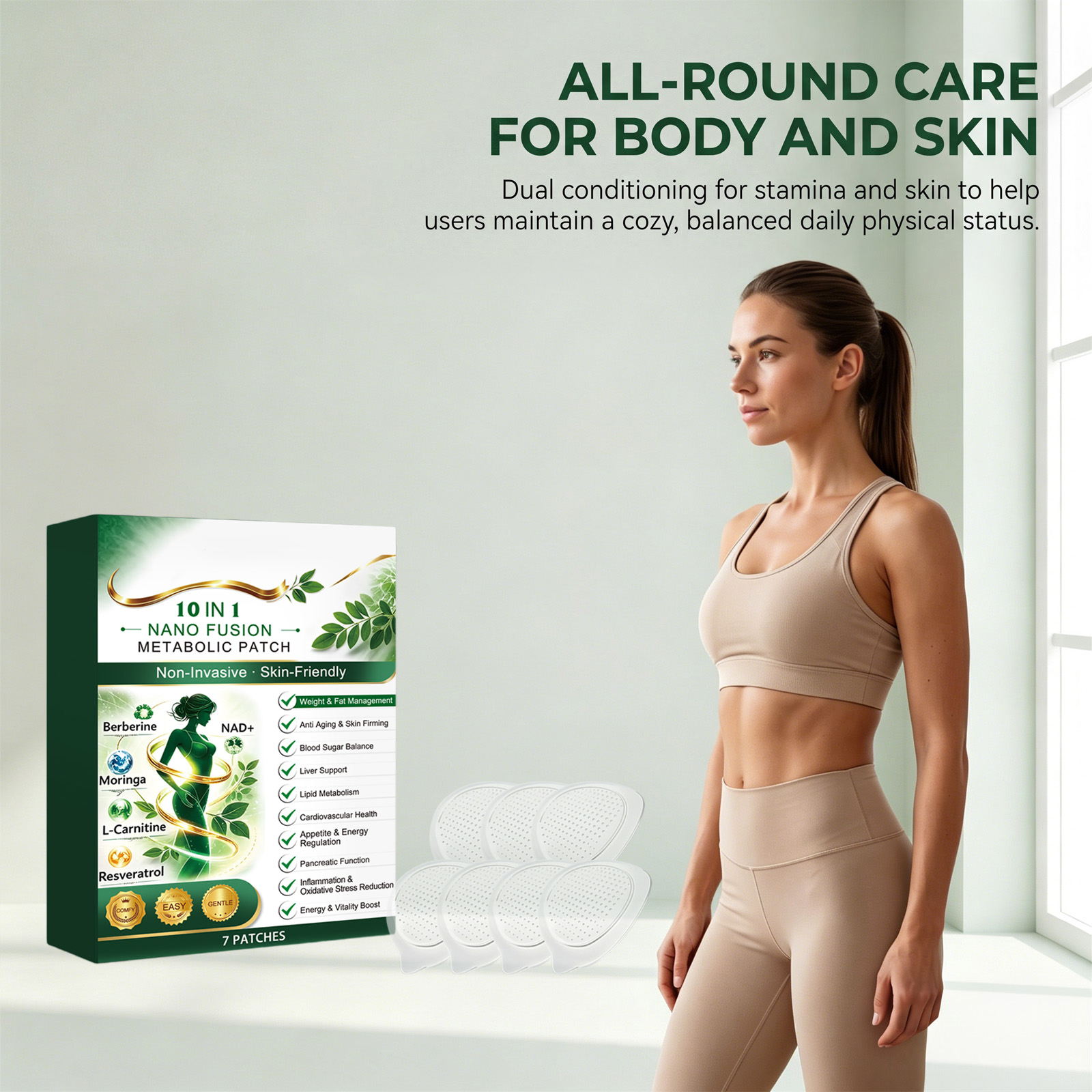 Body Care Patch Mild Nourish Body Skin Comfort Light External Care Daily Contour Convenient Patch